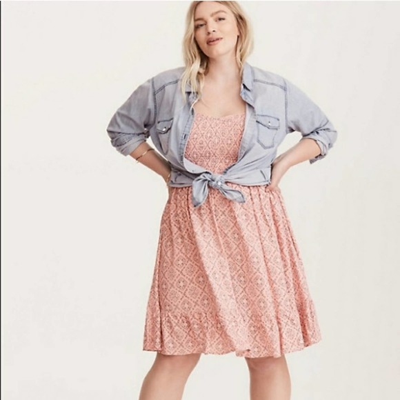 torrid Dresses & Skirts - Torrid smocked bodice challis dress 4X